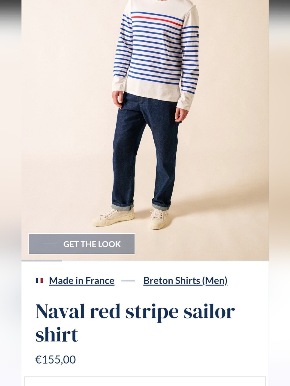 NWOT Saint James Naval Sailor Breton Shirt with Blue and Red Stripes Size S - Picture 4 of 11